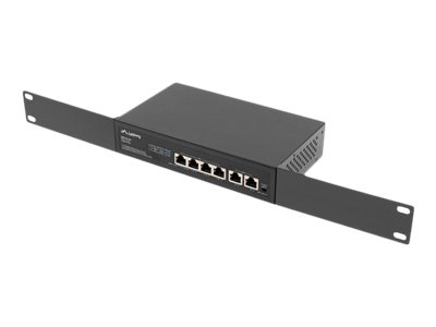 Lanberg RSFE-4P-2FE-60 6-Port Fast Ethernet Switch PoE+ Schwarz