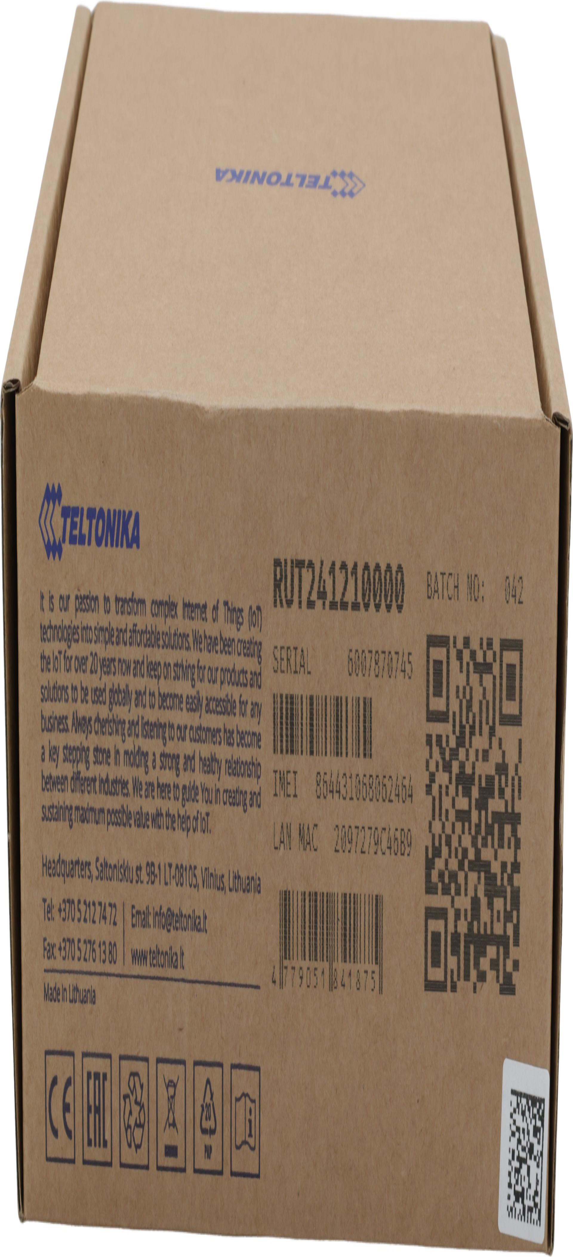 Teltonika RUT241 eSIM Wireless Router Schwarz