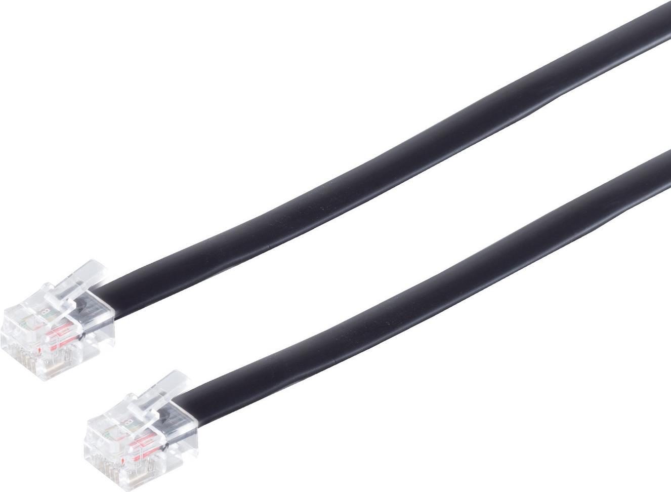 S/CONN maximum connectivity Modular-Anschlußkabel-Western-Stecker 6/6 auf Western-Stecker 6/6, 15,0m (70095-6/6)