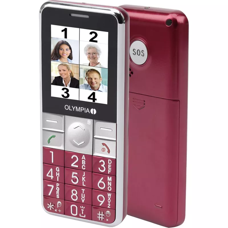 OLYMPIA Komfort-Mobiltelefon LUX Großtasten 2,4" Farbdisplay SOS-Taste Dual-SIM Kamera B Schwarz (2229) (geöffnet)