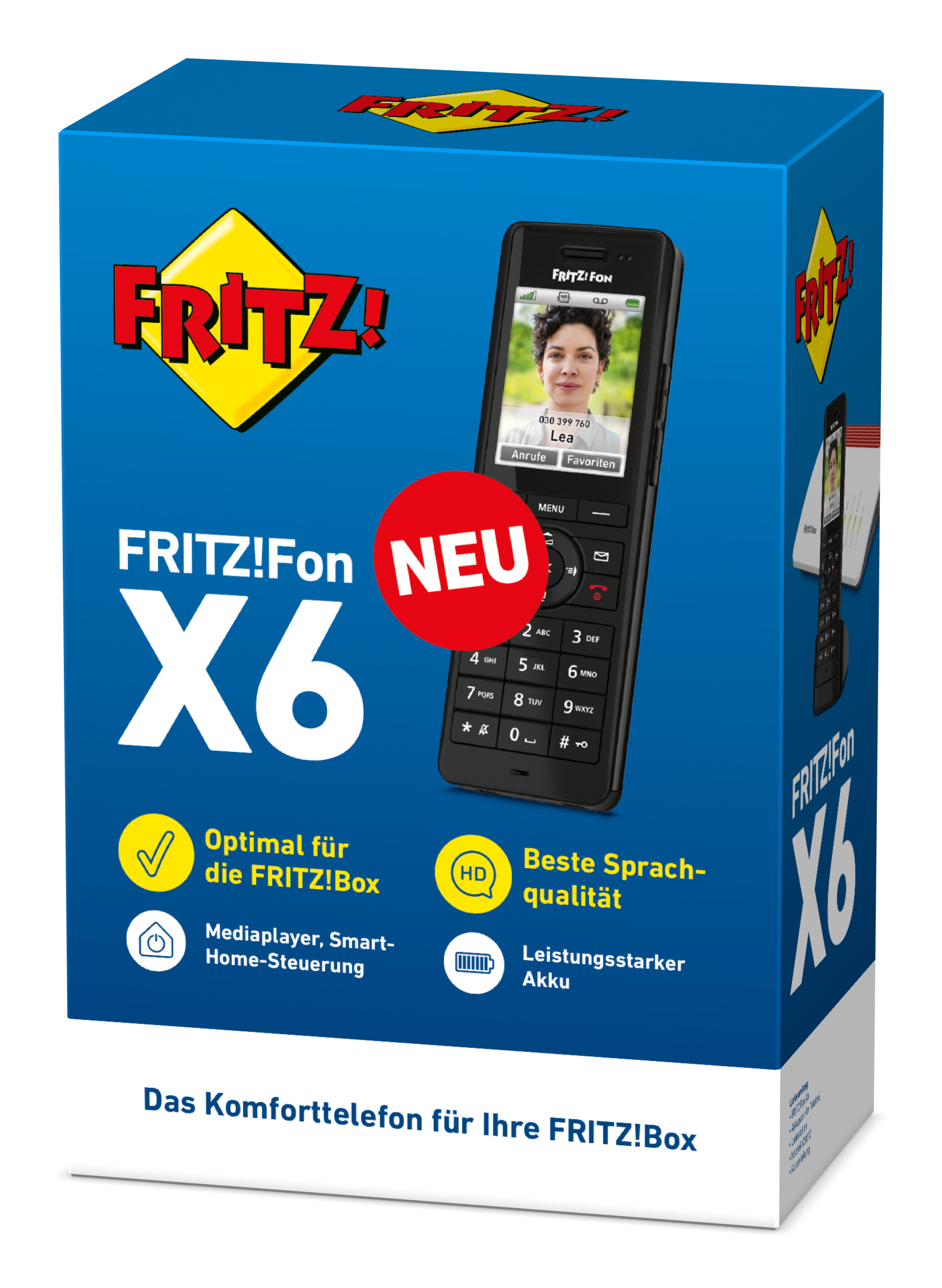 FRITZ! FRITZ!Fon X6 Schnurloses Erweiterungshandgerät Schwarz