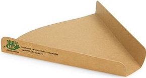 PAPSTAR Pizza-Tray "pure", Maße: 180 x 170 x 25 mm aus ungebleichtem, FSC-zertifizeirtem Frischfaserkarton, - 1 Stück (87258)