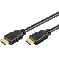 Wentronic Goobay High Speed HDMI™ Kabel mit Ethernet, Schwarz, 0.5 m - HDMI™ A-Stecker > HDMI™ A-Stecker (69122)