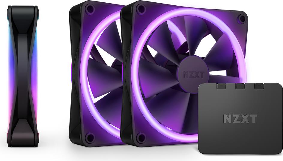 NZXT F120 RGB DUO Triple Pack Computergehäuse Ventilator 12 cm Schwarz 3 Stück(e) (RF-D12TF-B1)