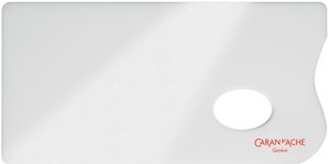 CARAN D'ACHE Aquarell-Farbpalette, aus Plexiglas, weiß eine aufgerauhte Seite, die Papiertextur imitiert, eine - 1 Stück (117.103)