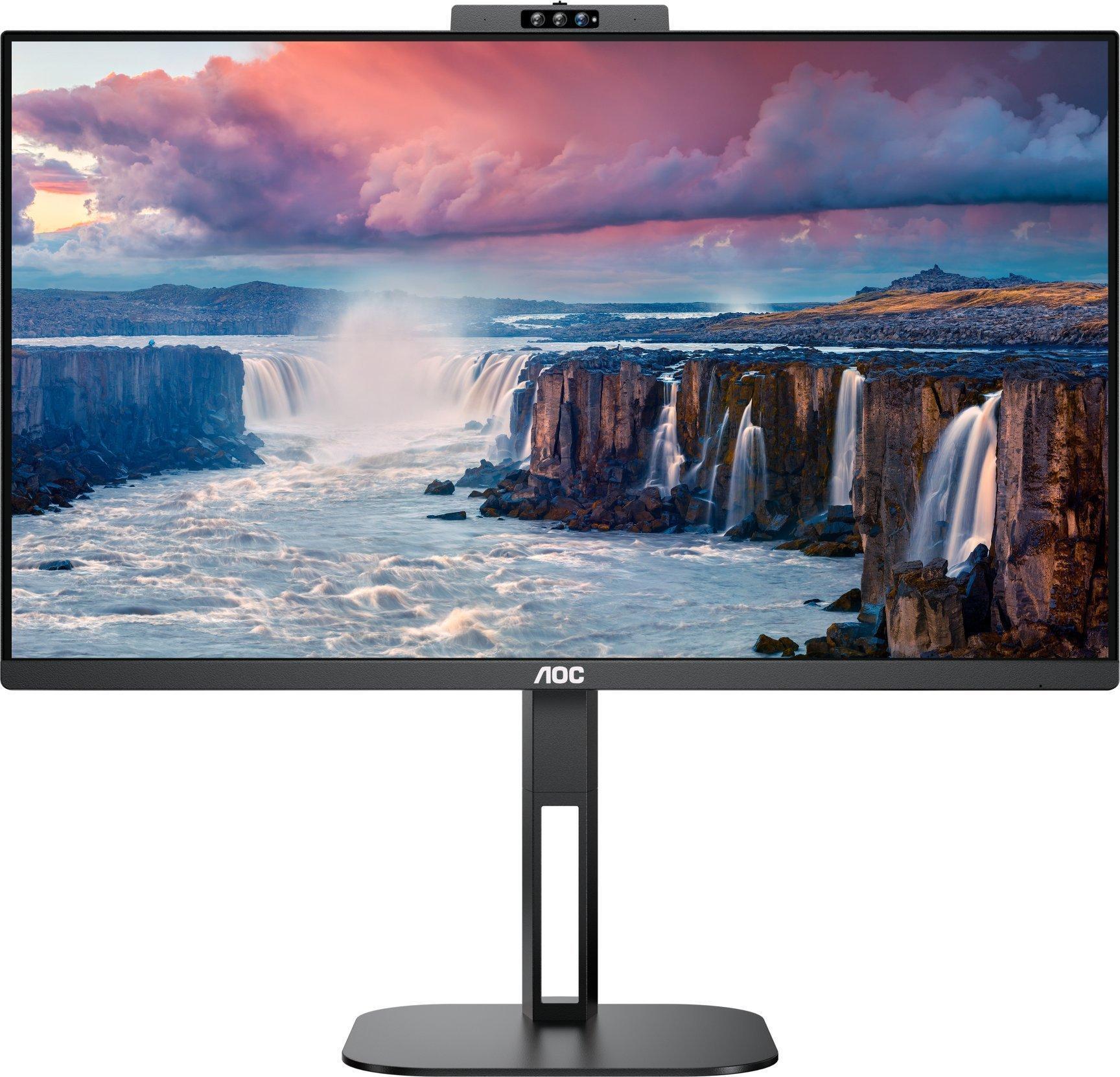 AOC Value-line V5 series LED-Monitor 61 cm 61,00cm (24") 23.8" sichtbar 1920 x 1080 Full HD 1080p @ 75 Hz IPS 300 cd/m² 1000:1 4 ms HDMI DisplayPort USB-C Lautsprecher Schwarz [Energieklasse F] (24V5CW/BK)