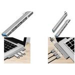 LogiLink USB 3.0 Ultraslim-Hub, 4-Port, Aluminiumgehäuse Eingang USB-C-Stecker, Thunderbolt 3/4 kompatibel, - 1 Stück (UA0437)