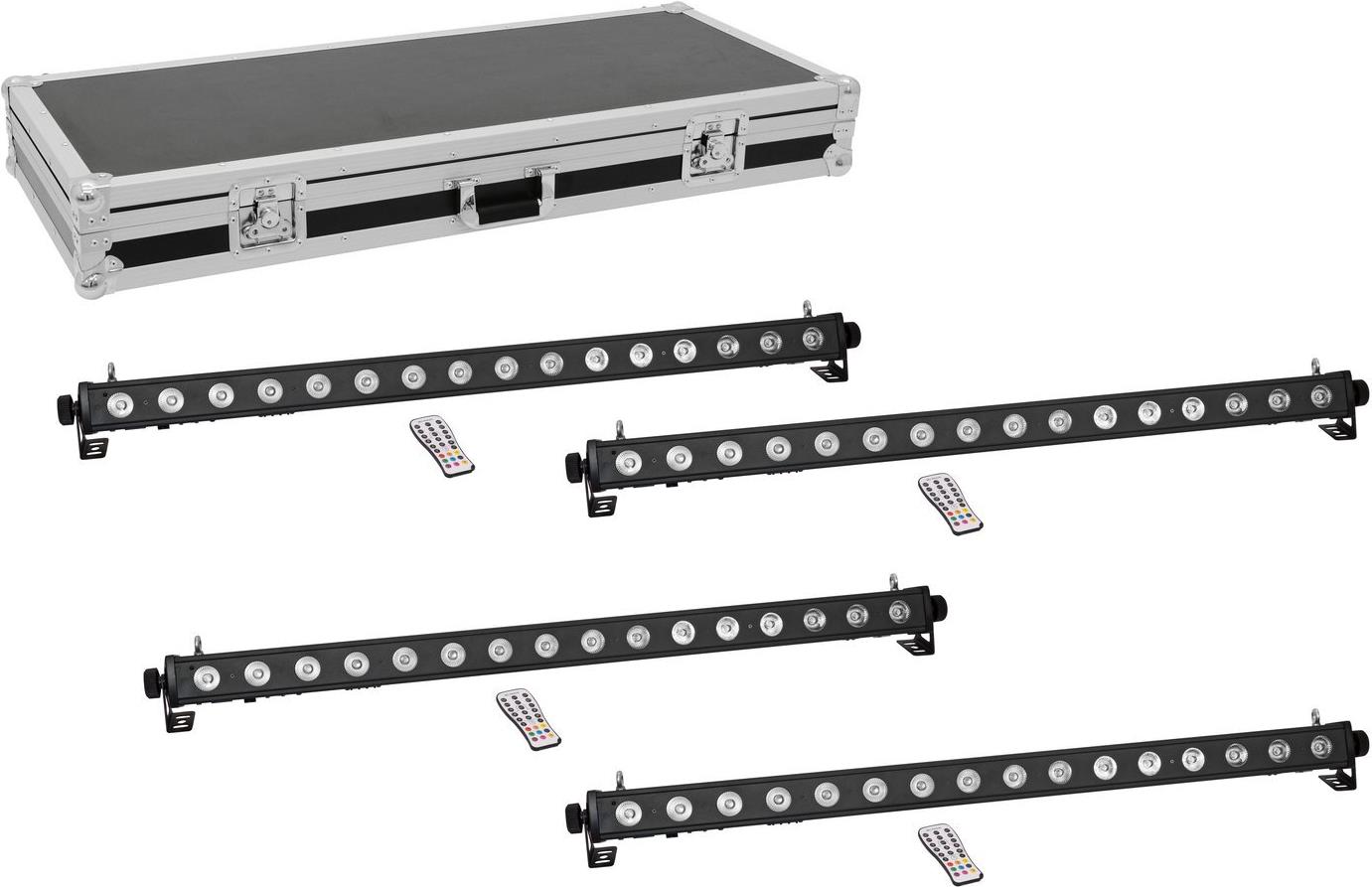 EUROLITE Set 4x LED PIX-16 QCL Leiste + Case (20000992)