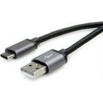 ROLINE USB 2.0 Kabel, Typ C - Typ A, ST/ST, schwarz, 0,8 m (11.02.9027)
