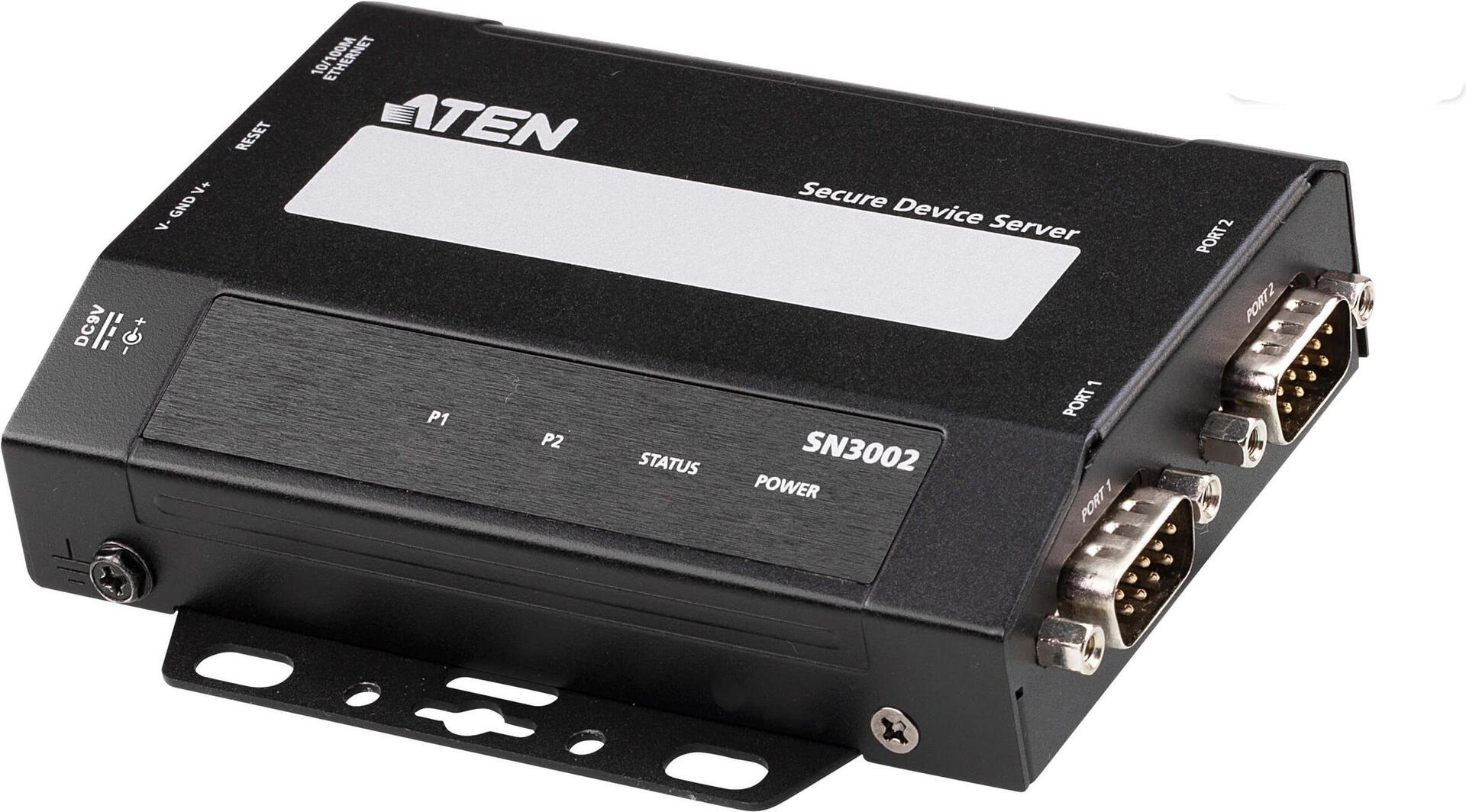ATEN Altusen SN3000 series SN3002 - Geräteserver - 2 Anschlüsse - 100Mb LAN, RS-232