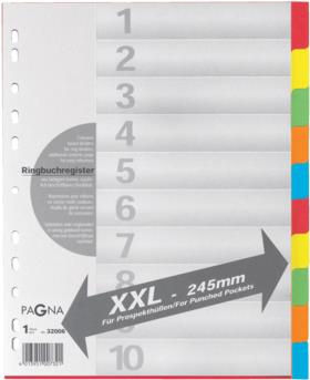Pagna 32006-20 Numerischer Registerindex A4 10 Teile Mehrfarbig