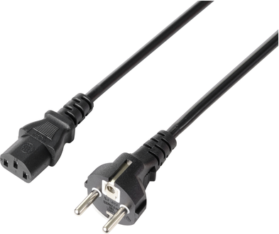 Sygonix SY-5243888 Kaltgeräte Anschlusskabel Schwarz 3.00 m (SY-5243888)