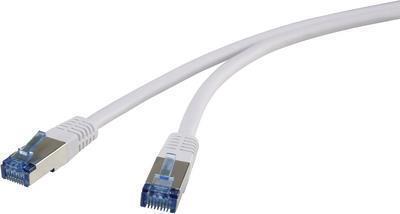 Renkforce RF-4737370 RJ45 Netzwerkkabel, Patchkabel CAT 6a S/FTP 3.00 m Grau höchstflexibel, vergoldete Steckkontakte 1 St. (RF-4737370)