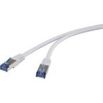 Renkforce RF-4737370 RJ45 Netzwerkkabel, Patchkabel CAT 6a S/FTP 3.00 m Grau höchstflexibel, vergoldete Steckkontakte 1 St. (RF-4737370)