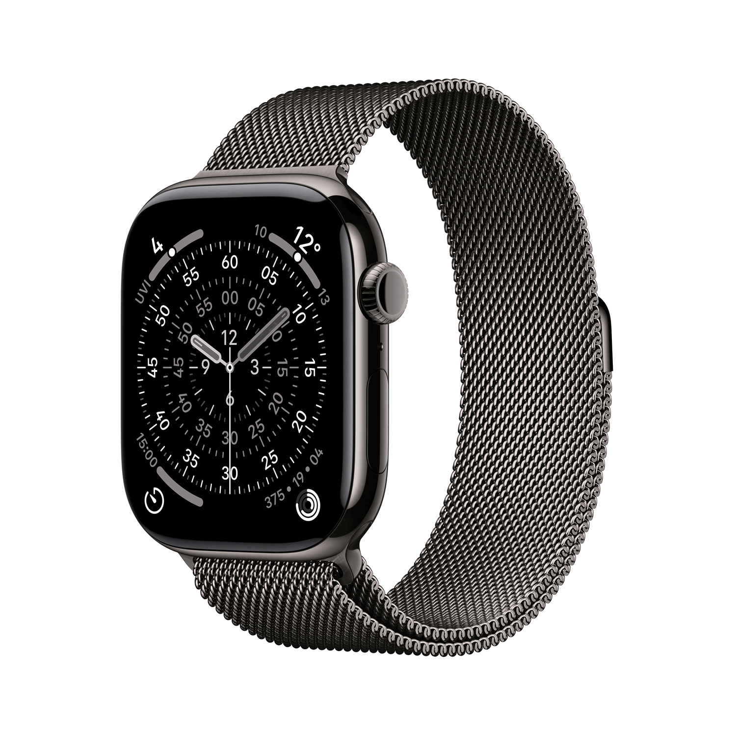 Apple Watch Series 11 GPS + Cellular 46mm Slate Titanium Case with Slate Milanese Loop - M/L (MFD44ZR/A)