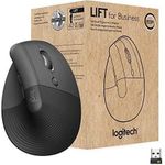 Logitech Lift for Business Vertikale ergonomische Maus Graphite 4000 dpi kabellos Bluetooth Logi Bolt (910-006494) (B-Ware)