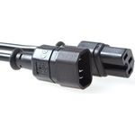 ACT AK5233 Schwarz 1.2m C14-Koppler C15-Koppler Stromkabel (AK5233)
