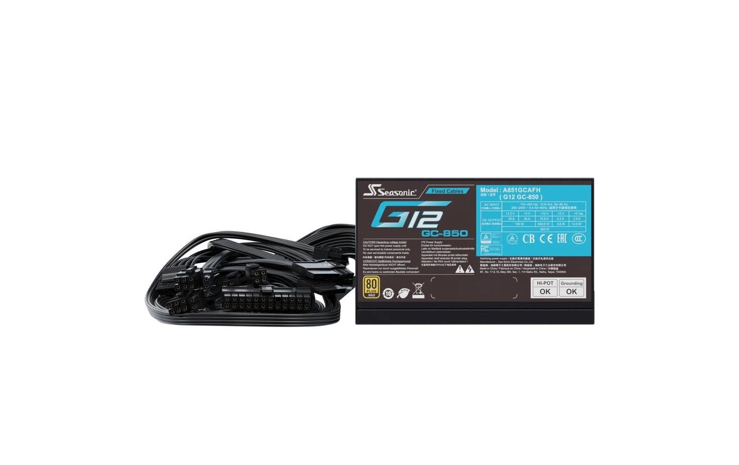 Seasonic G12 GC-850 850 W PC-Netzteil 80 PLUS Gold Schwarz
