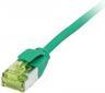 Patchkabel RJ45, CAT6A 500Mhz, 0,25m, grün, U/FTP, slimline rund d=3,8mm, TPE/LSZH(Superflex), AWG32, mitCat.7 Rohkabel, Synergy 21 (S217351V3)