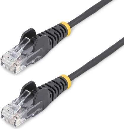 StarTech.com 15m Black Slim CAT6 Ethernet Cable, Snagless, 28AWG, LSZH (N6PAT15MBKS)