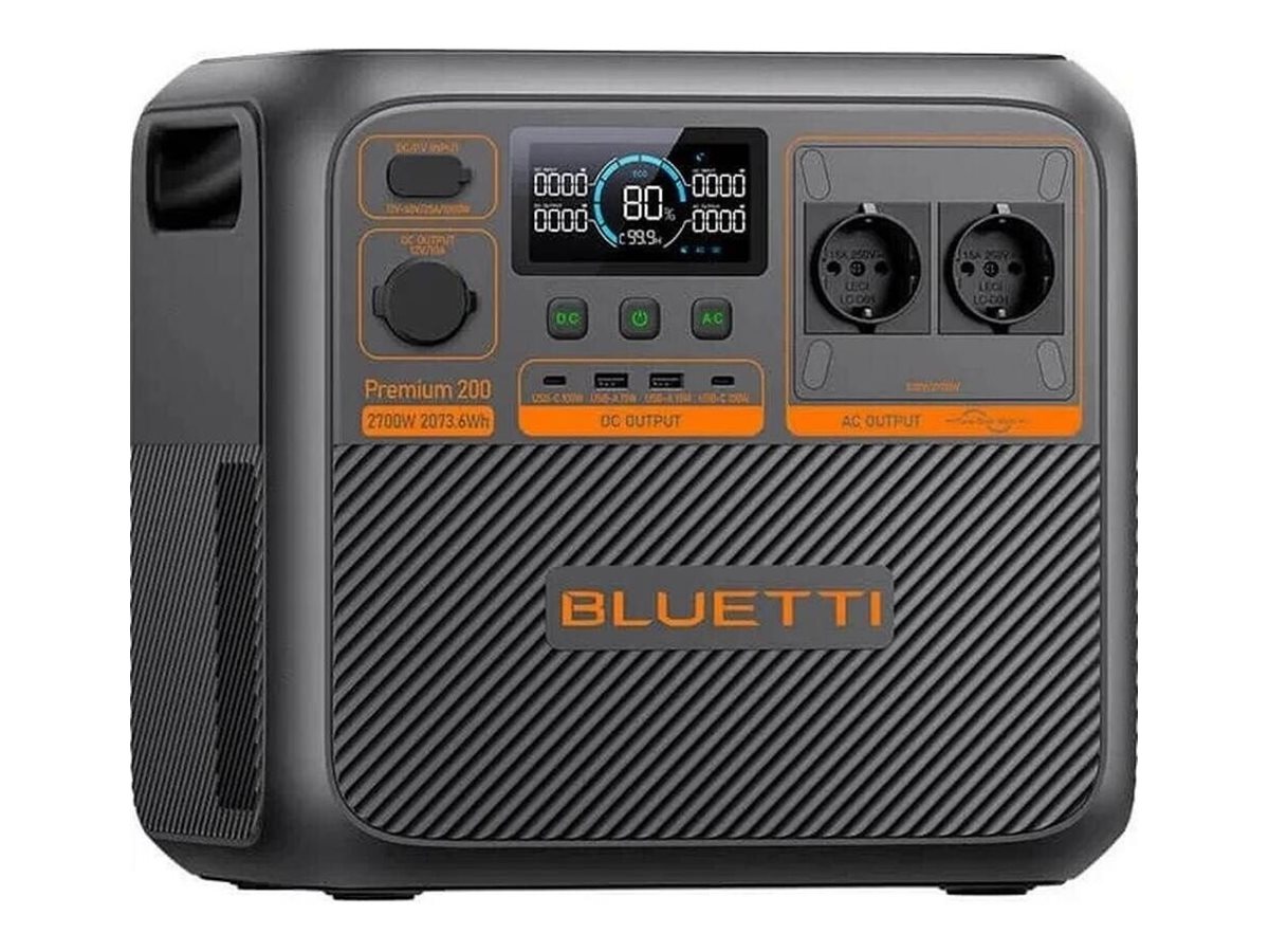 Bluetti Premium Series Premium 200 V2 Tragbare Power Station 2073,6 Wh 2700 W Schwarz