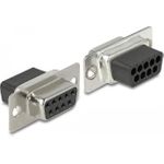 Delock D-Sub 9 Pin Buchse zu RJ50 Buchse Montagesatz grau (66472)