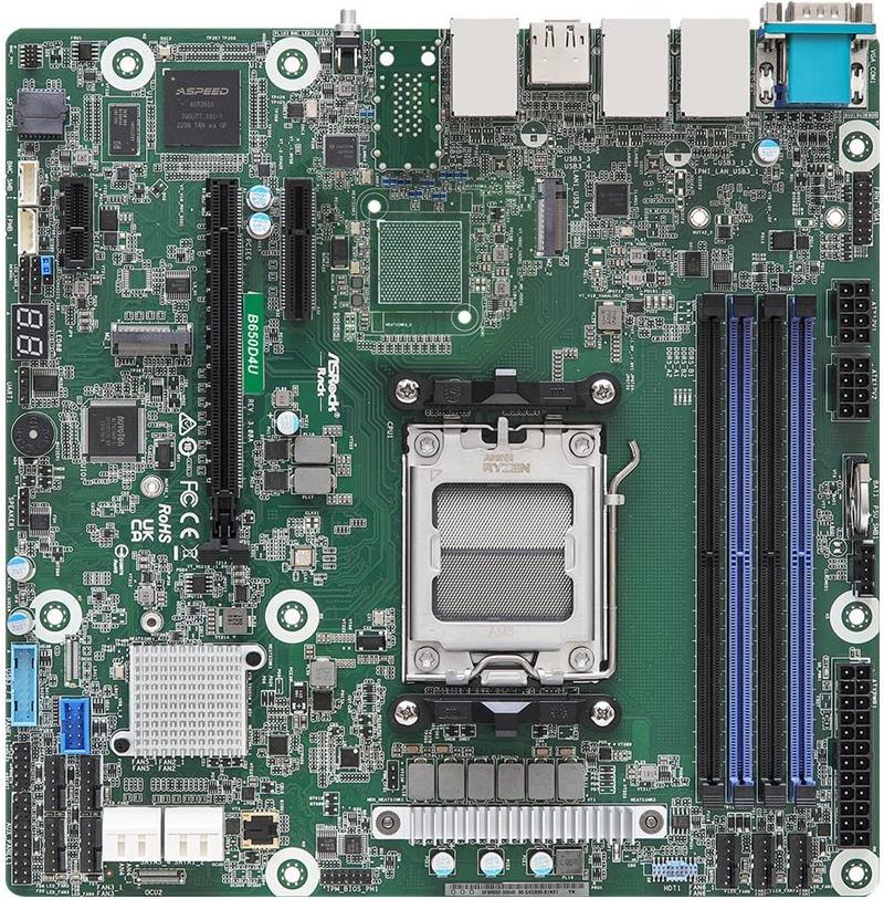 Asrock B650D4U Motherboard AMD B650 Express Buchse AM5 micro ATX (B650D4U) (geöffnet)