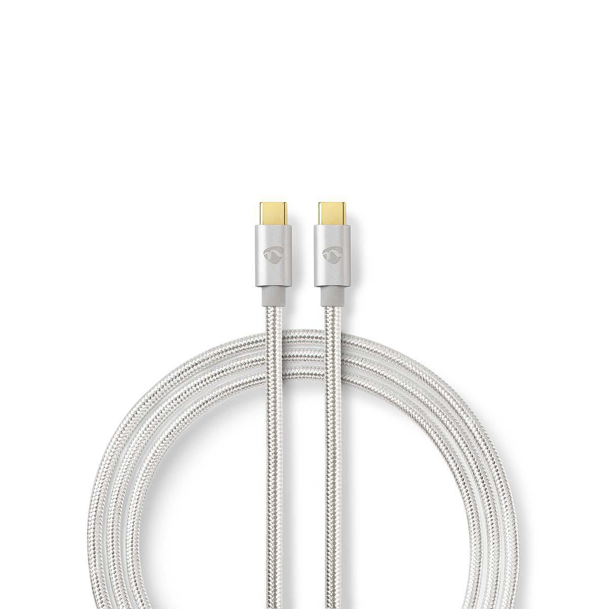 Nedis CCTB64700AL10 USB-C Kabel 1 m Aluminium