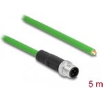 Delock Patch-Kabel 4-polig M12-D (M) zu ohne Stecker (87850)