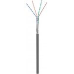 DSIT CAT6 Outdoor Netzwerkkabel, S/FTP, AWG 23/1 (Starrleiter), 305 Meter, Schwarz, CCA (DC-OUT-SFTP6CCA-305S)