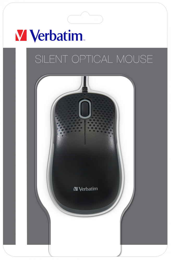 Verbatim Silent Optical Mouse 49024 USB Maus Schwarz