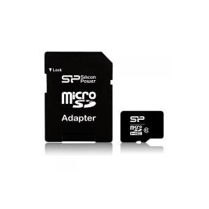 SILICON POWER Flash-Speicherkarte (microSDHC/SD-Adapter inbegriffen) (SP016GBSTH010V10-SP)