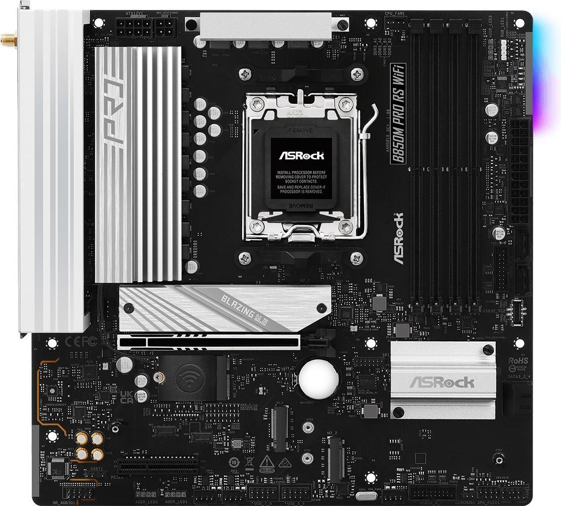 ASRock B850M Pro RS WiFi AM5 mATX HDMI/DP DDR5 (90-MXBR7-A0UAYZ)