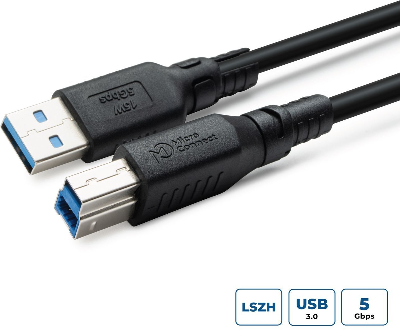 MicroConnect USB 3.2 A-B Gen 1 Cable LSZH, (USB3.0AB3B-LSZH)