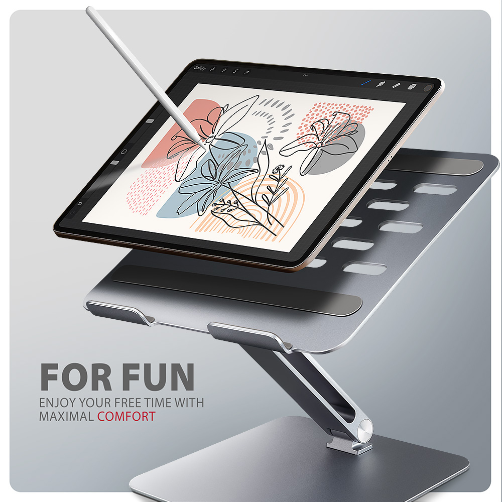 AXAGON STND-LQ Notebook-Ständer 10"–17,3" Silber