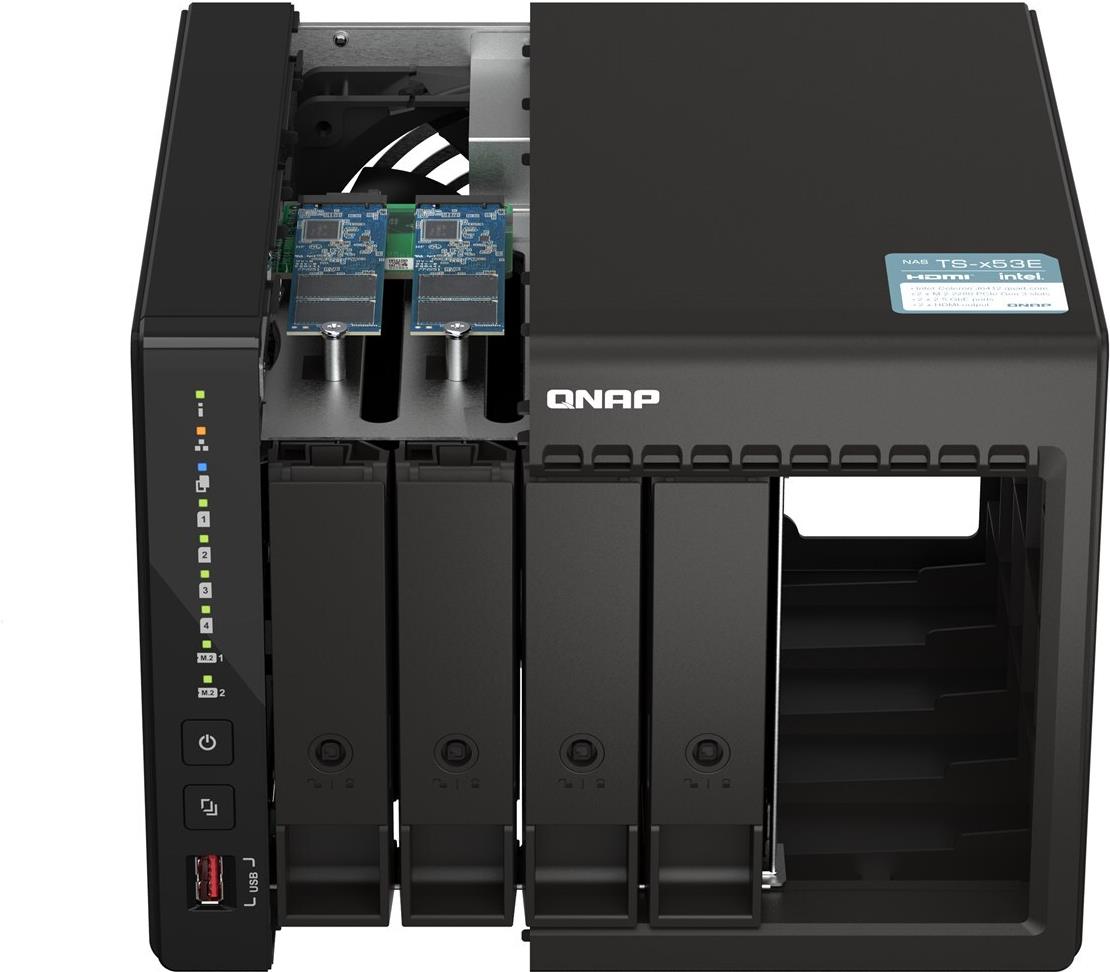 QNAP TS-453E 4-Bay NAS Intel Celeron J6412 8 GB RAM Schwarz