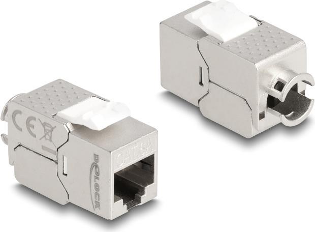 Delock Keystone Modul RJ45 Buchse zu LSA Cat.6A Slim werkzeugfrei (87891)