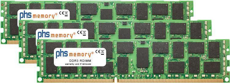 PHS-MEMORY 24GB (3x8GB) Kit RAM Speicher für Supermicro X8DTU-6F+-LR DDR3 RDIMM 1333MHz (SP260988)
