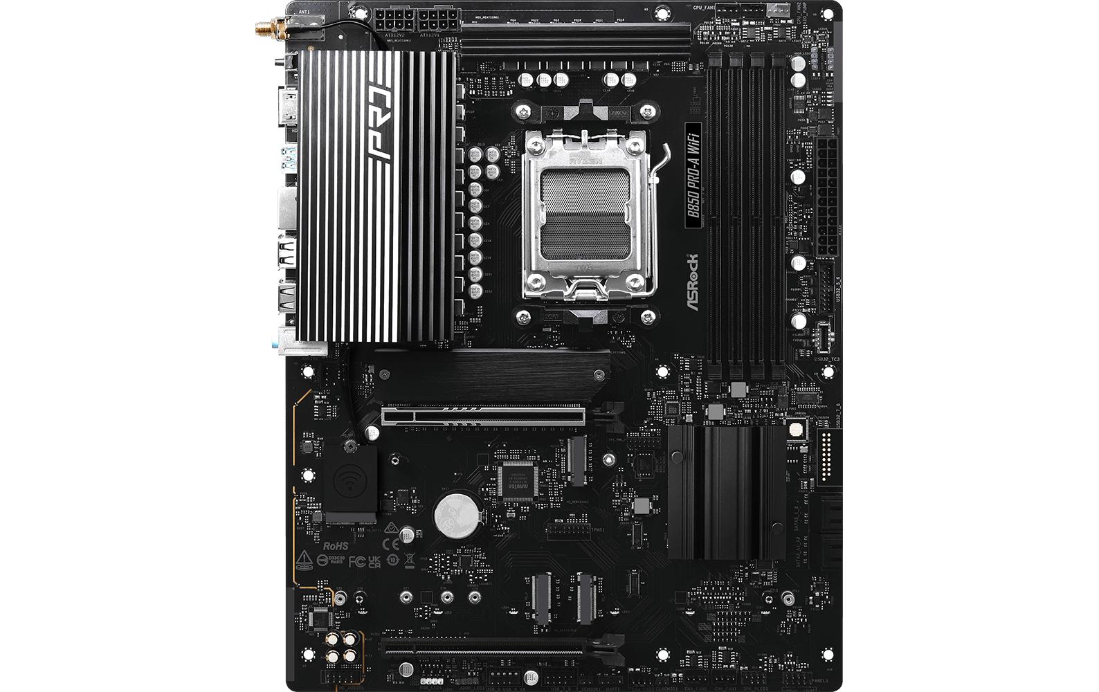 ASRock B850 Pro-A WiFi DDR5 Socket AM5 ATX Schwarz