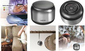 LogiLink BT 5.1 TWS Lautsprecher, dunkelgrau/schwarz bluetoothfähig, Reichweite: bis zu 10 m, mit Freisprech - 1 Stück (SP0063H)