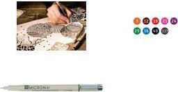 SAKURA Fineliner PIGMA MICRON 01, schwarz Strichstärke: 0,25 mm, Tinte: permanent, farb-, wasser- und - 1 Stück (XSDK0149)