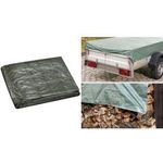 WESTEX Gewebeplane mit Ösen, 6 x 8 m, grün, 75 g robuste Plane mit laminiertem Mikrogewebe, universell - 1 Stück (96930515)