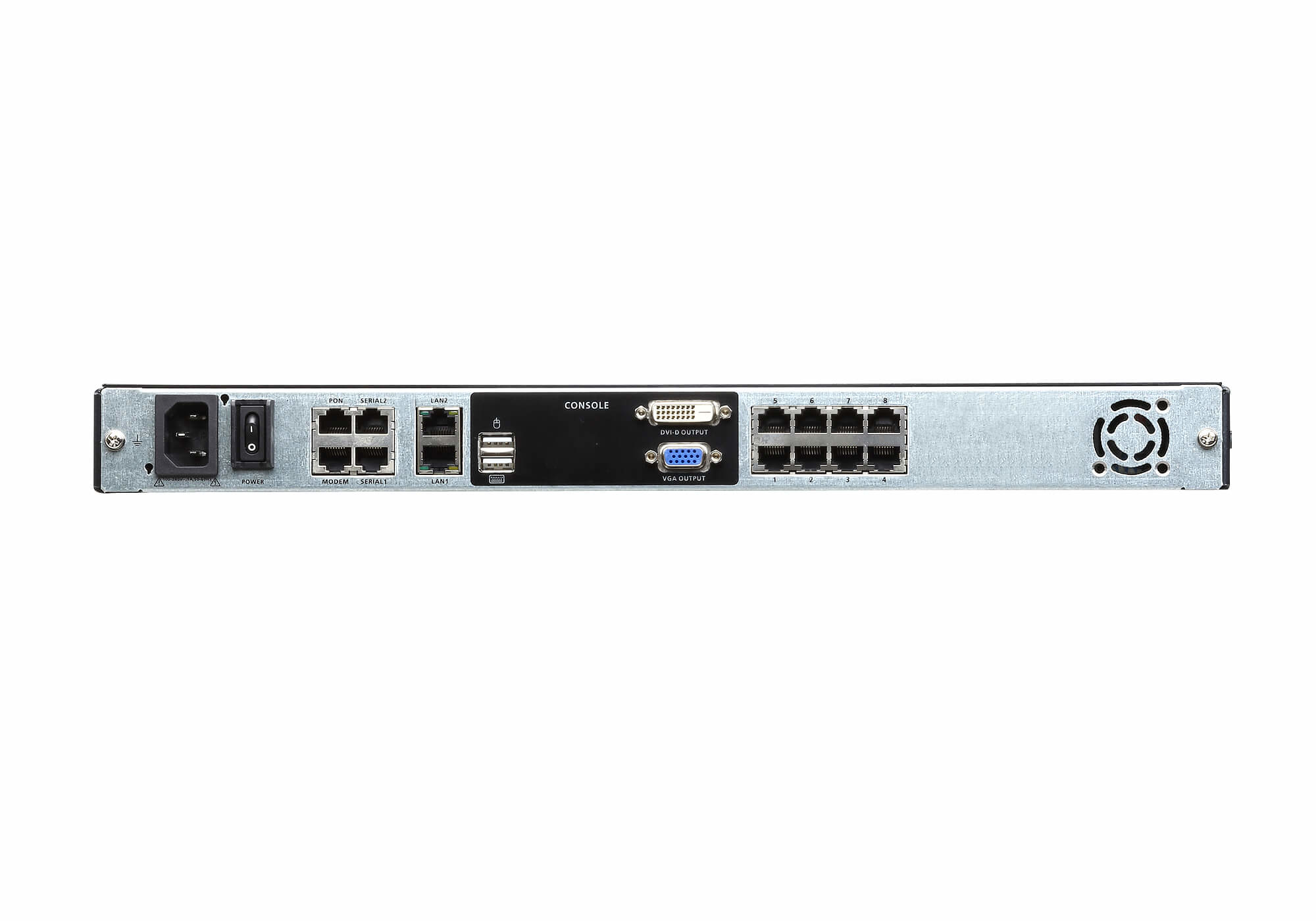 ATEN KL1108VN KVM-Konsole 19" Dual Rail 8-Port LCD KVM over IP Schwarz