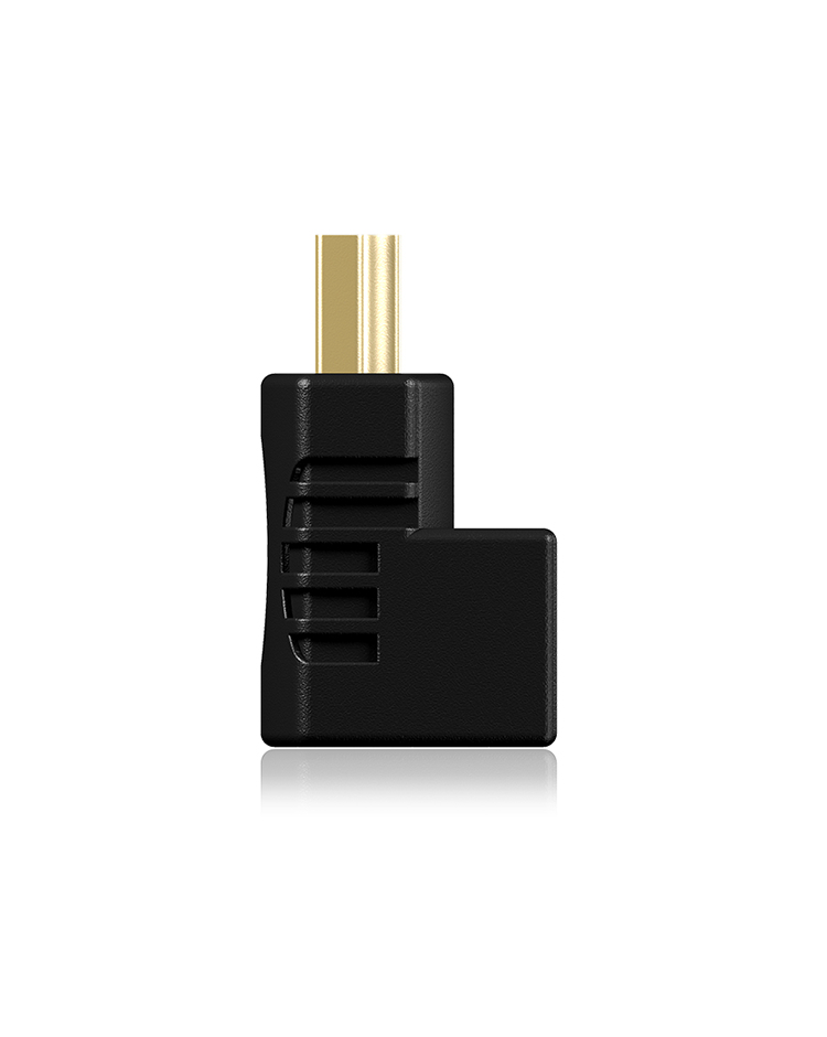 ICY BOX IB-CB009-1 HDMI Winkeladapter Set 4K HDMI Typ A Schwarz