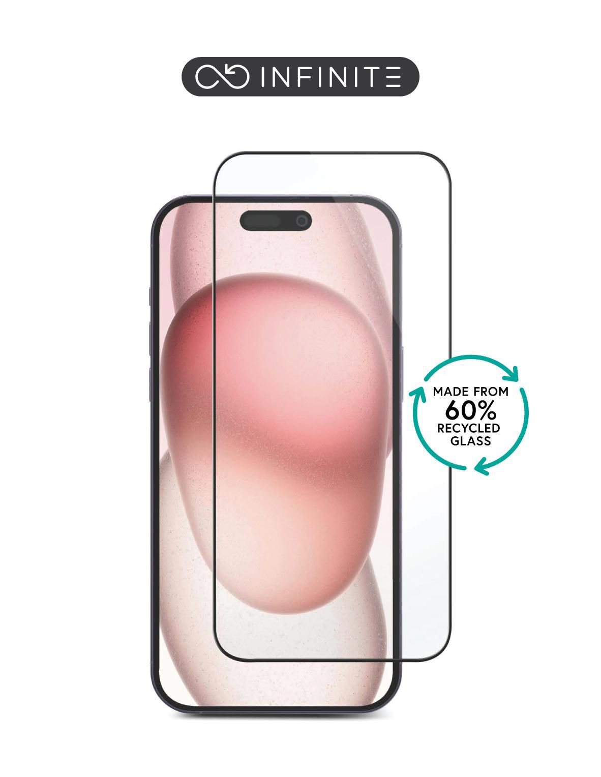 eSTUFF Titan Shield Infinite Bildschirmschutz iPhone 17/17 Pro/16 Pro Transparent Schwarz