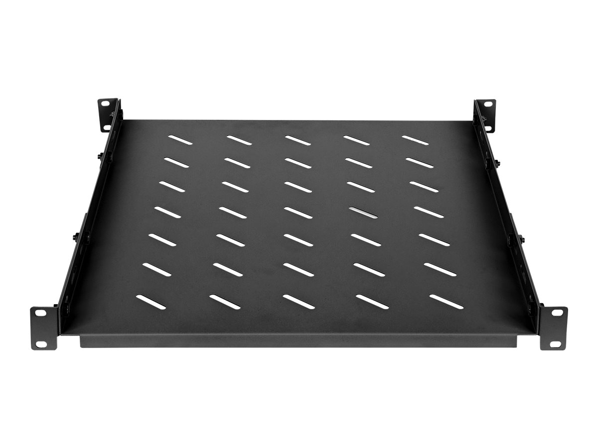 Intellinet 19" Rack-Fachboden 1U feste Montage verstellbare Schienen 550–750 mm Schwarz