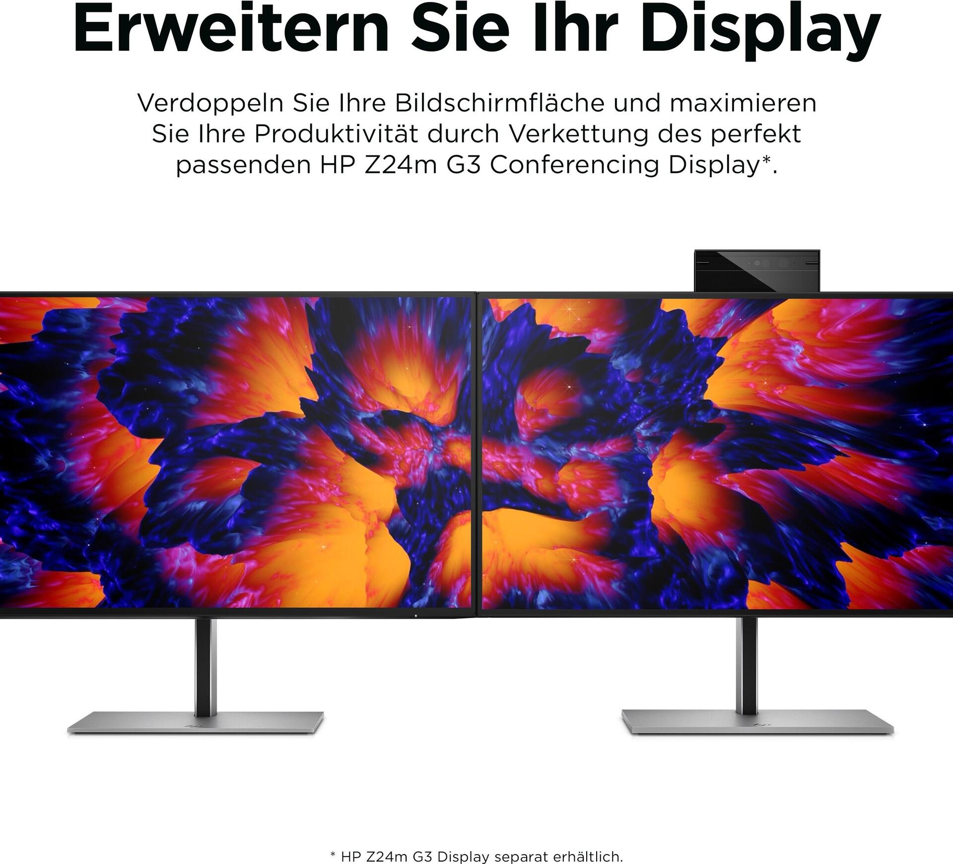 HP Z24q G3 23.8" QHD Monitor Silber