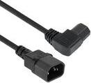 ACT Powercord C14 - C15 (angled left) IEC60320 black 0.6 m (AK5352)
