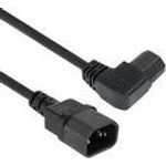 ACT Powercord C14 - C15 (angled left) IEC60320 black 0.6 m (AK5352)