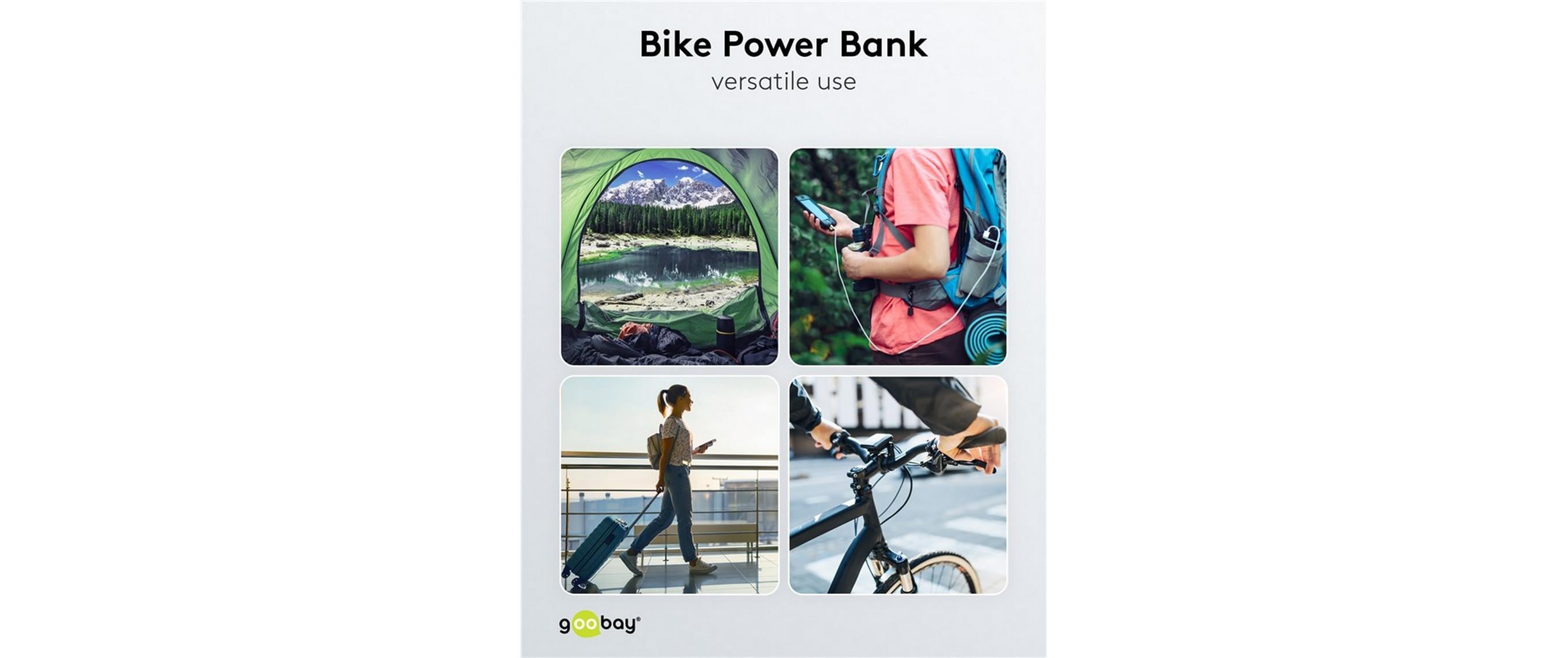 Goobay Bike-Powerbank 5.0 5000 mAh 18 W Schwarz